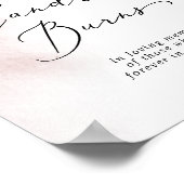 Waterverf Blush Dit kaarsenbord brandt herinnering Poster (Hoek)