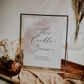 Waterverf Blush Dit kaarsenbord brandt herinnering Poster