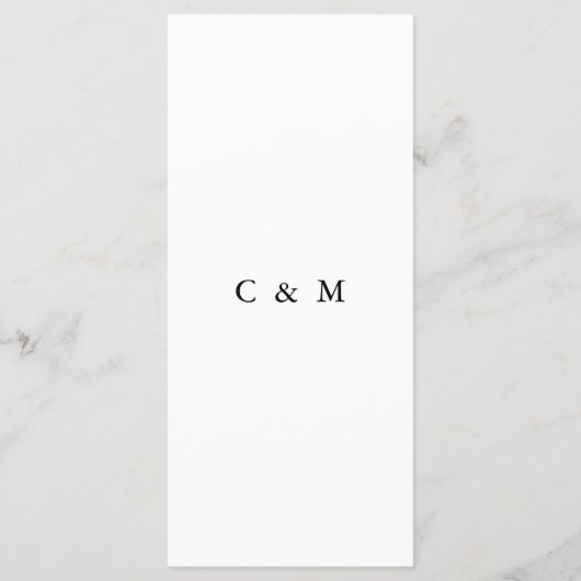 Waterverf Blush Dusty Roos Bloemen Bruiloft Menu (Achterkant)