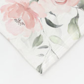 Waterverf Blush Dusty Rozen Fleece Blanket (Hoek)