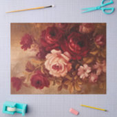 Waterverf blush en Bourgondische rozen  goud Tissuepapier (Craft)