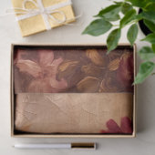 Waterverf blush en Bourgondische rozen  goud Tissuepapier (Geschenk)