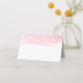 Waterverf Blush en Gold Buffet Etiket Kaarten Plaatskaartje (Voorkant)