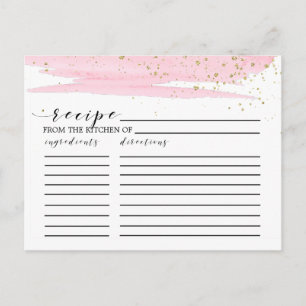 Waterverf Blush en Gold Vrijgezellenfeest Ontvange Briefkaart