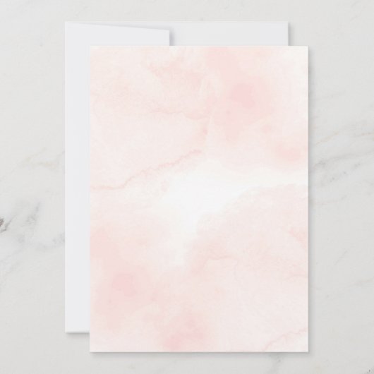 Waterverf Blush en Goud Vrijgezellenfeest Kaart (Achterkant)