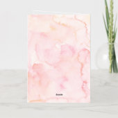 Waterverf Blush en White Floral Photo Easter Folie Feestdagenkaart (Achterkant)