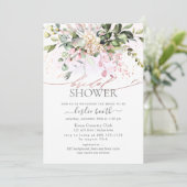 Waterverf Blush Eucalyptus Vrijgezellenfeest Kaart (Staand voorkant)