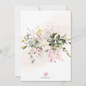 Waterverf Blush Eucalyptus Vrijgezellenfeest Kaart (Achterkant)