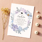 Waterverf Blush Floral 2025 Afstudeerfeest Kaart