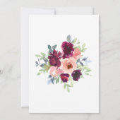 Waterverf Blush Floral Blue Dragon Baby shower Kaart (Achterkant)