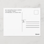 Waterverf Blush Floral Engagement Party nodigt uit Briefkaart (Achterkant)