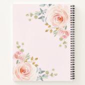  Waterverf Blush Floral Hot Air ballon Notitieboek (Achterkant)