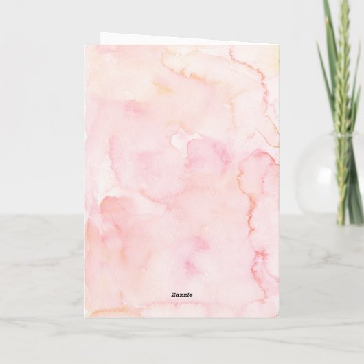 Waterverf Blush Floral Paasfoto Feestdagen Kaart (Achterkant)