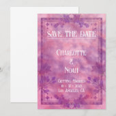 Waterverf Blush Floral Save the Date Kaart (Voorkant / Achterkant)