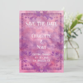 Waterverf Blush Floral Save the Date Kaart