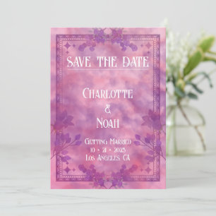 Waterverf Blush Floral Save the Date Kaart