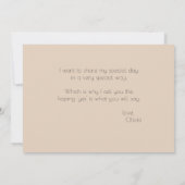 Waterverf Blush Flowers zal je mijn Bridesmaid zij Kaart (Achterkant)