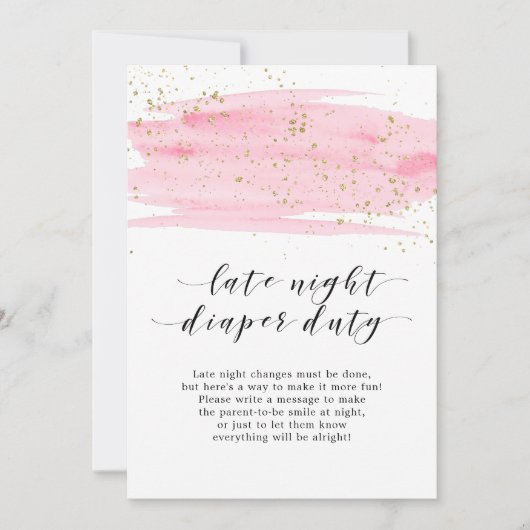 Waterverf Blush Gold late nachtelijke diaperte dut (Voorkant)