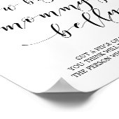 Waterverf Blush & Gold mama's Belly Baby shower Poster (Hoek)