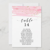 Waterverf Blush & Gold Table Number (Zitkaart) (Achterkant)