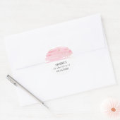 Waterverf Blush Gold Vrijgezellenfeest voor Sticke Ronde Sticker (Envelop)