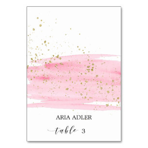 Waterverf Blush & Gold Weddenschappen Kaart