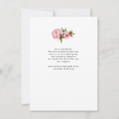 Waterverf Blush Peony Flowers Floral Bedankkaart (Achterkant)
