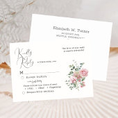 Waterverf Blush Peony Wedding RSVP Kaart
