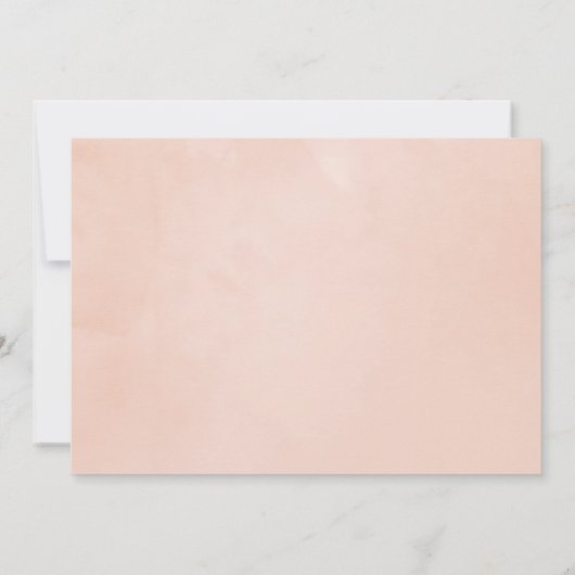 Waterverf Blush Pink and Gold Floral Wedding Save The Date (Achterkant)