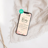 Waterverf Blush Pink Baby shower Kaart