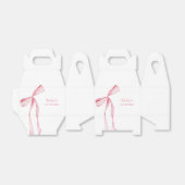 Waterverf Blush Pink Bow Verjaardag Bedankdoosjes (Uitgevouwen)
