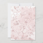 Waterverf Blush Pink Eucalyptus Brunch Bubble Kaart (Achterkant)