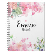  Waterverf Blush Pink Floral Boho Rozen niet Notitieboek (Voorkant)
