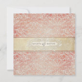 Waterverf Blush Pink Floral  Franse kant Kaart (Achterkant)