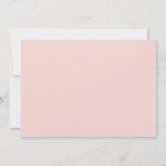 Waterverf Blush Pink Floral Girl Baby shower Kaart (Achterkant)