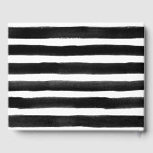 Waterverf Blush Pink Floral Stripes Baby shower Gastenboek (Achterkant)