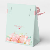 Waterverf Blush Pink Floral Wedding Bedankdoosjes (Achterkant)