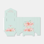 Waterverf Blush Pink Floral Wedding Bedankdoosjes (Uitgevouwen)