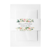 Waterverf Blush Pink Floral Wedding Uitnodigingen Wikkel (Voorkant Voorbeeld)