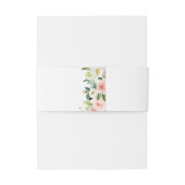 Waterverf Blush Pink Floral Wedding Uitnodigingen Wikkel (Achterkant Voorbeeld)