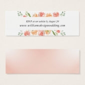Waterverf Blush Pink Floral Wedding Website Kaart (Voorkant /achterkant)