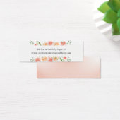 Waterverf Blush Pink Floral Wedding Website Kaart (Bureau)