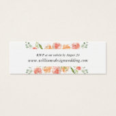 Waterverf Blush Pink Floral Wedding Website Kaart (Voorkant)