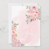 Waterverf Blush Pink Flowers Sweet 16 Birthday Kaart (Achterkant)