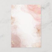 Waterverf Blush Pink Gold Ink Informatiekaartje (Achterkant)