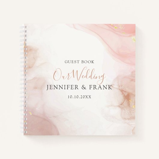Waterverf Blush Pink Gold Ink Notitieboek (Voorkant)