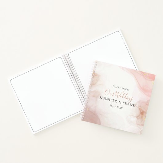 Waterverf Blush Pink Gold Ink Notitieboek (Binnen)