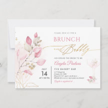 Waterverf Blush Pink Gum Eucalyptus Brunch Bubble