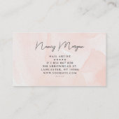 Waterverf Blush Pink handgeschreven script Visitekaartje (Achterkant)