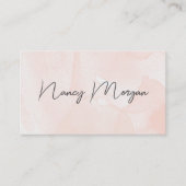 Waterverf Blush Pink handgeschreven script Visitekaartje (Voorkant)